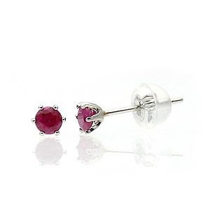 Rakuten - プラチナ ルビー [7月の誕生石] PT ピアス 1258580 エクセルワールド ギフト プレゼントにも おしゃれ アクセサリー TP10