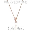 ピンキー&ダイアン Pinky&Dianne ネックレス VPCPD51542 Stylish Heart SV ピンクゴールド コーティング キュービック ジ...