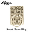 スマホリング メンズ アクセサリー Roen Blackロエン ブラック 四角 スマホ スタンド バンカー ホールド リング タブレット アイフォン ギャラクシ...