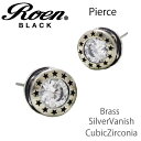 Roen Blackロエン アクセサリー メンズ ピアス 星 スター シルバー ブラック キュービック ジルコニア ペア プレゼント クリスマス ギフト TP5...