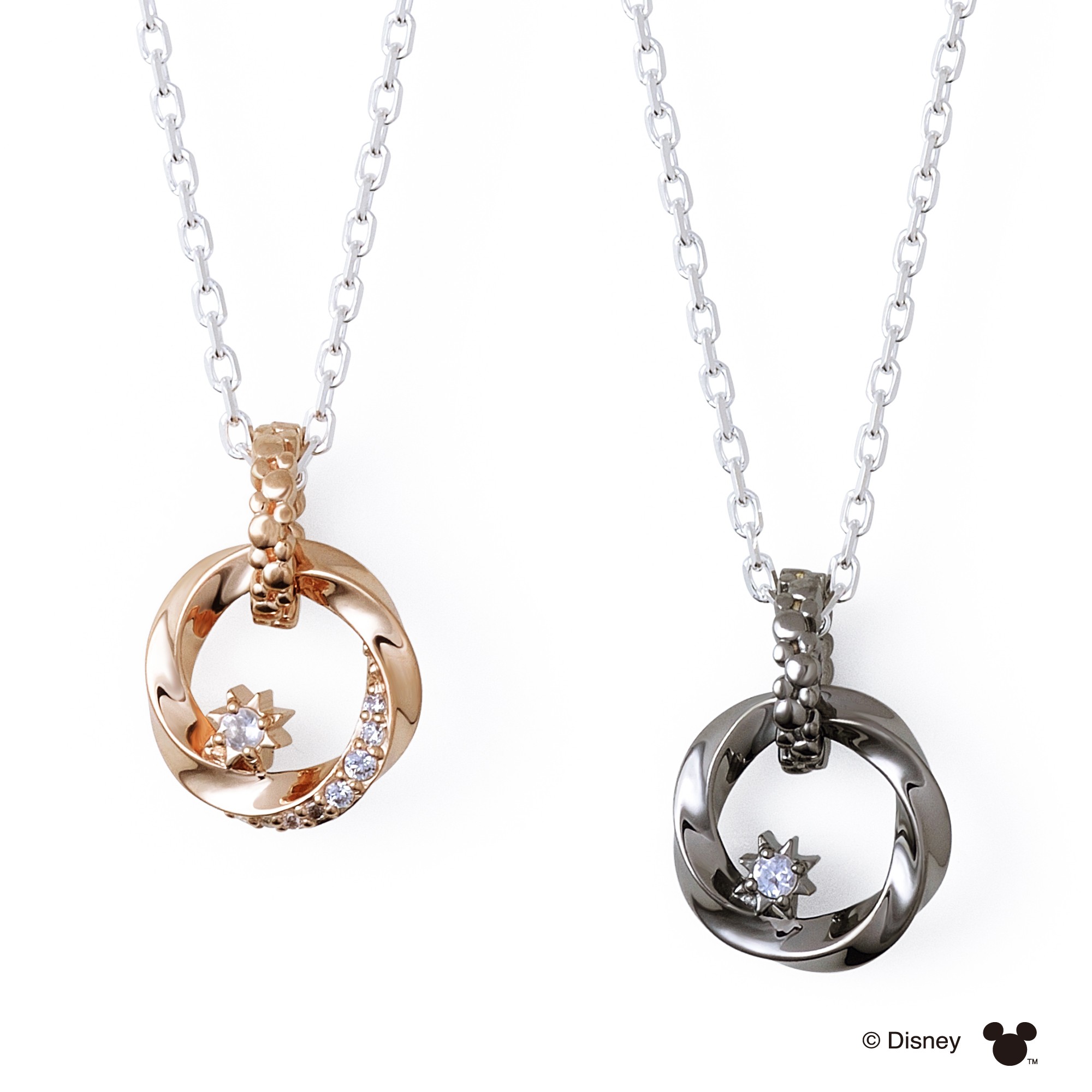 ザ キッス ネックレス THE KISS 2023年クリスマス限定 ディズニーコレクション ローズクォーツ ネックレス DI-SN1502RQ-1503RQ メ...