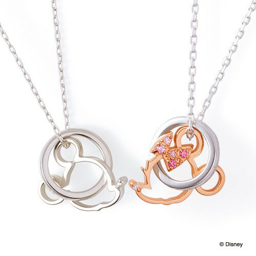さあ運試し 最大100%還元 11/30まで ザ キッス THE KISS ペアネックレス ディズニーコレクション ディズニー ミッキー&ミニー シルバー ペア...