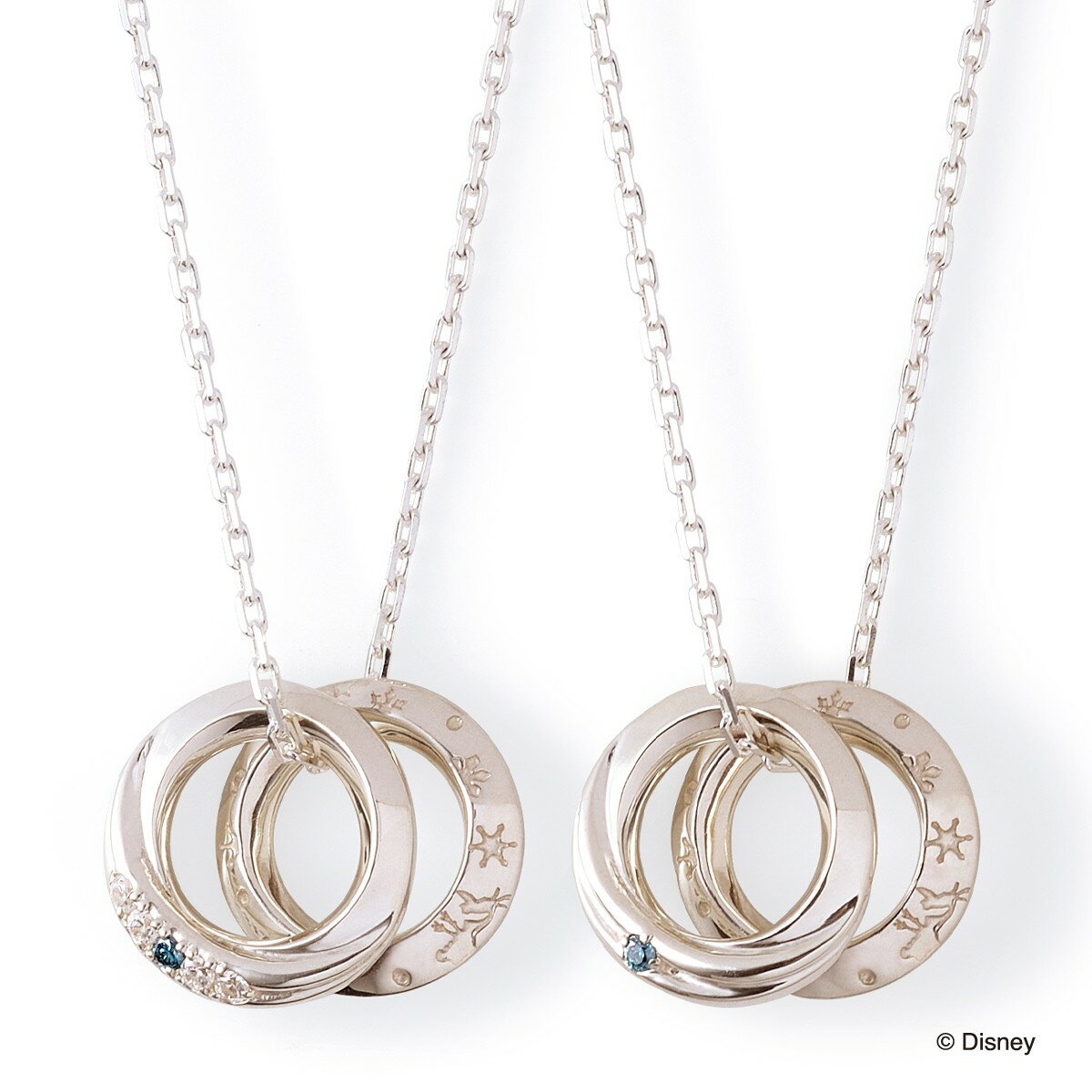 さあ運試し 最大100%還元 11/30まで ザ キッス THE KISS ペアネックレス ディズニーコレクション ディズニー アナと雪の女王 シルバー ペア ...