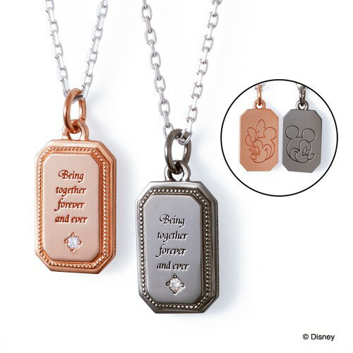 さあ運試し 最大100%還元 11/30まで ザ キッス THE KISS ペアネックレス ディズニーコレクション ディズニー ミッキー&ミニー シルバー ペア...