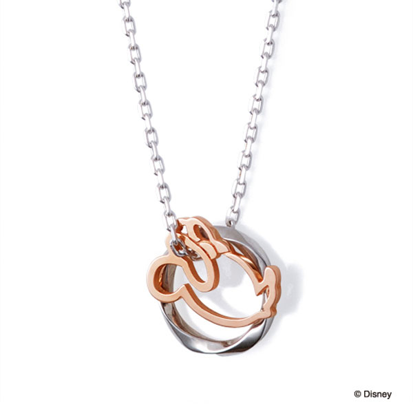 さあ運試し 最大100%還元 11/30まで ザ キッス THE KISS ディズニーコレクション ミッキーフェイス ダブルチャーム シルバー レディース ネッ...