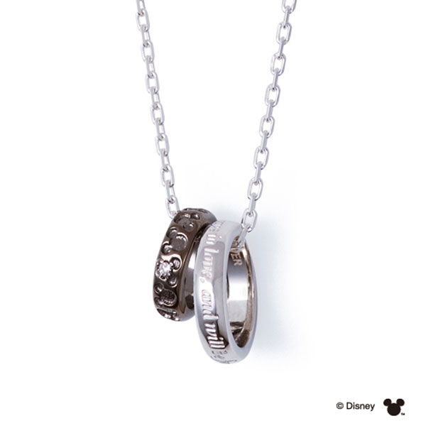 ザ キッス THE KISS ディズニーコレクション ペアネックレス ミッキー&ミニー 隠れミッキー ダイヤモンド メンズ クリスマス 誕生日 ギフト プレゼン...