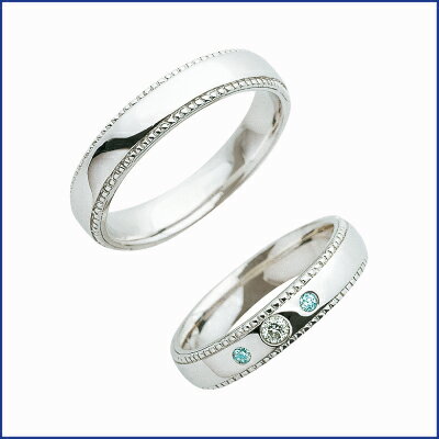 スウィートブルーダイヤモンド SWEET BLUE DIAMOND マリッジリング (結婚指輪) 1231462-1 231463 エクセルワールド ギフト プレゼントにも