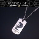 ウルフマン WOLFMAN BRS ドックタグ ブラックウルフ チタンペンダント P144BK エクセルワールド クリスマス ギフト プレゼントにも ブランド ...