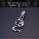 ウルフマン WOLFMAN BRS ペンダントトップ ホワイトファングウルフチャーム PーNW-27BL ブルートパーズ エクセルワールド クリスマス ギフト ...