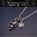 ウルフマン ネックレス メンズ ウルフマン WOLFMAN BRS チャーム ブラザーウルフ P106 エクセルワールド クリスマス ギフト プレゼントにも ブランド TP10