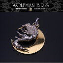 WOLFMAN B.R.S ネックレス ホワイトファング ウルフ ムーン シルバー ペンダントトップ チェーン P135 エクセルワールド ギフト プレゼントに...