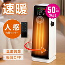 【50%OFF クーポン利用で4790円】セラミックファンヒーター 電気ストーブ 暖房 送風 速暖 スリム 過熱保護 転倒オフ 足元暖房 リモコン付き タイマー...