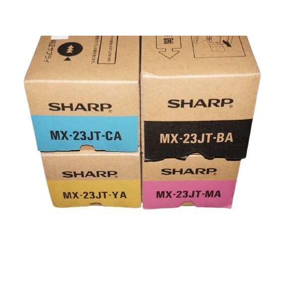 Genuine Products - 新品 メーカー 純正 4色 セット シャープ SHARP MX-23JT MX-23JTBA MX-23JTMA MX-23JTYA MX-23JTCA ブラック マゼンタ イエロー シアン トナー カートリッジ MX-2310F MX-2311FN MX-3111F MX-3112FN