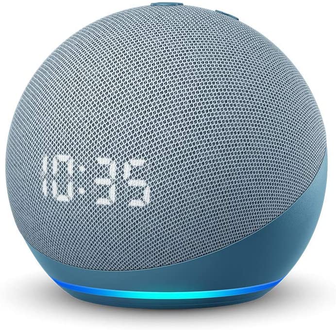 新品 Echo Dot トワイライトブルー 第4世代 - 2020年モデル エコードット 時計付き スマートスピーカー with Alexa アレクサ 送料無料 Bluetooth 対応 / Wi-Fi 対応 0840080523354