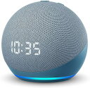 新品 Echo Dot ( エコードット ) 第4世代 - 2020年モデル 時計付き スマートスピーカー with Alexa アレクサ トワイライトブルー 送料無料 0840080523354 Bluetooth 対応 / Wi-Fi 対応･･･