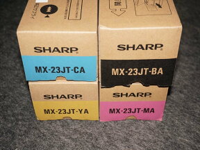 【メーカー純正】新品　4色セット 純正 シャープ SHARP MX-23JT BA MA YA CA ブラック マゼンタ イエロー シアン トナー 適合機種：MX-2310F MX-2311FN MX-3111F MX-3112FN