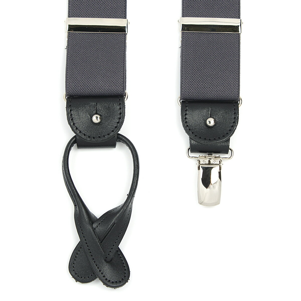 ����С��ȥ������ȥ� �����ڥ���� ���������졼 ���饹�ƥ��å�(����)/ALBERT THURSTON BRACES DARK GREY Elastic ��� �֥���