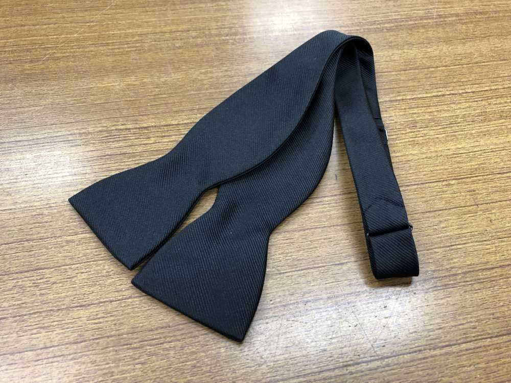 手結び蝶ネクタイ　ブラック VANNERSシルク EXCY FORMAL　日本製　フォーマル　メンズ