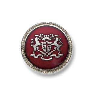 EX-252-S【赤】 シルバー 15mm /[EXCYメタルボタンコレクション]