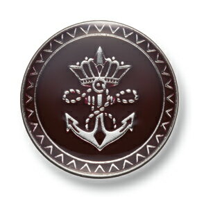 EX-258-S【赤】 シルバー 21mm /[EXCYメタルボタンコレクション]