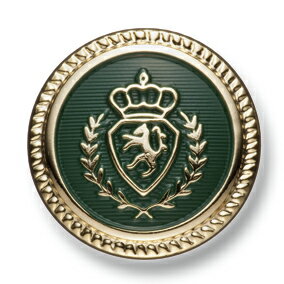 EX-267-G【グリーン】 ゴールド 21mm /[EXCYメタルボタンコレクション]