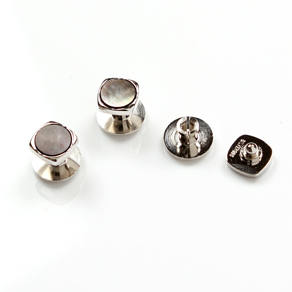 Silver - 日本製スタッド 黒蝶貝 純銀製シルバー925