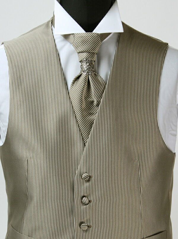 フォーマルベストセット/【VS-3004】ポケットチーフにタイリング付きのユーロタイがセットになったフォーマルベスト/ゴールドベスト/結婚式ベスト/タキシードベ...