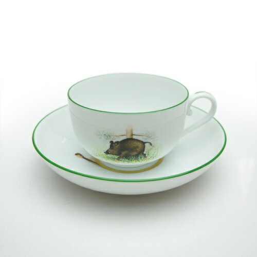 ヘレンド (HEREND) TDC ティーカップ＆ソーサー（※イノシシ/ヘラジカ/鳥※のパターンがあります）