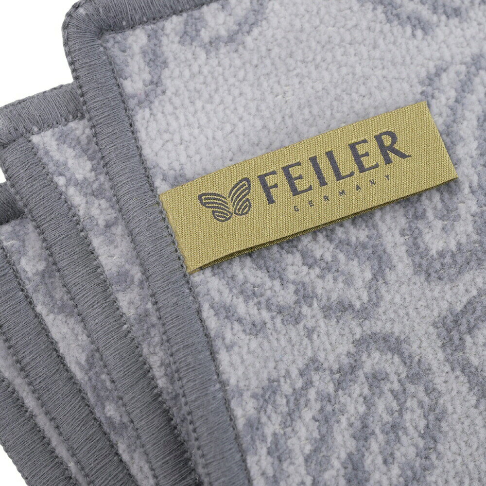 エクスファクトリーのフェイラー (FEILER) イリュージョン ウォッシュクロス 30×30cm グレイ｜アングル3