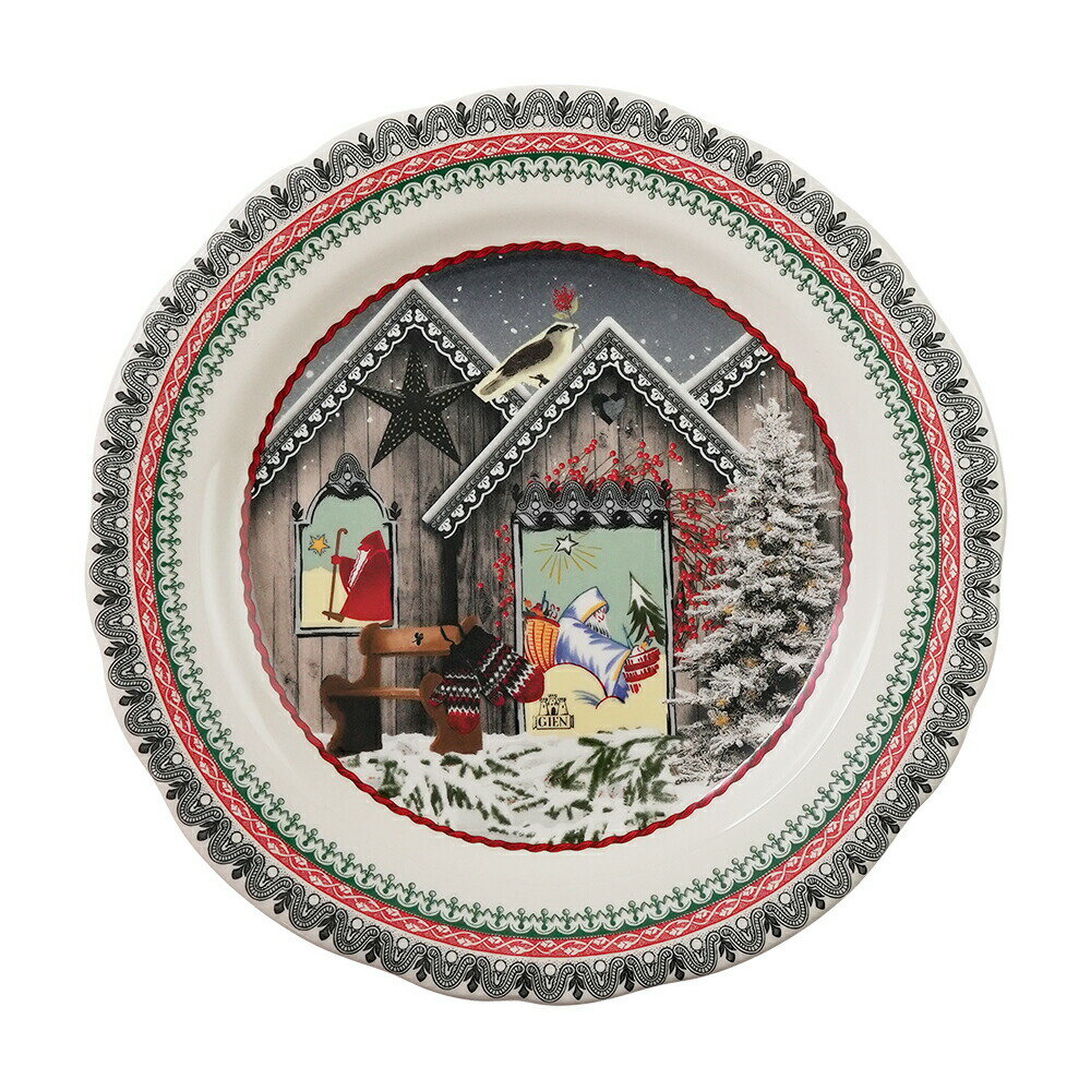 ジアン (Gien) クリスマス デザートプレート シャレ- 2017