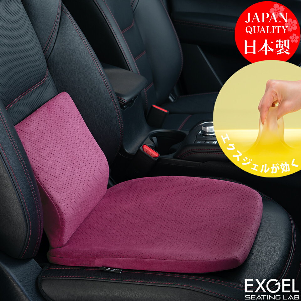 ＼腰痛対策の決定版／ エクスジェル EXGEL HUD2442 ハグドライブランバーパッドワイド42セット 腰痛対策 ギフト グッズ 腰 長距離ドライブ 長距離 ドライブクッション 運転クッション 腰痛 バッククッション 車 クッション ドライブ 運転席 運転 お尻 痛み 車用 ジェル