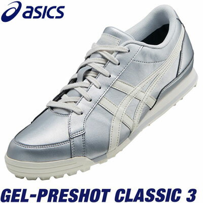 asics(アシックス) GEL-PRESHOT CLASSIC 3 1113A009 ユニセックス ゴルフシューズ シルバー/クリーム =