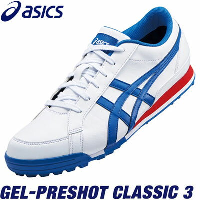 asics(アシックス) GEL-PRESHOT CLASSIC 3 1113A009 ユニセックス ゴルフシューズ ホワイト/インペリアルブルー =