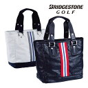 ブリヂストン ゴルフ ラウンドトートバッグ メンズ ACG220 BK 黒 WH 白 L25×W13×H23.5cm ゴルフ BRIDGESTONE GOLF