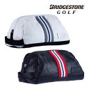 ブリヂストン ゴルフ ラウンドポーチ メンズ ACG221 BK 黒 WH 白 L27×W15×H15cm ゴルフ BRIDGESTONE GOLF