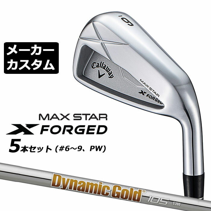 Rakuten - メーカーカスタムクラブ キャロウェイ X FORGED MAX STAR アイアン 5本セット (#6-PW) 右用 2025 Dynamic Gold 105 スチールシャフト 日本正規品 Callaway