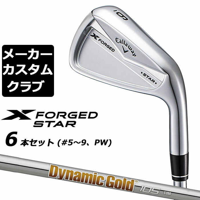 【メーカーカスタム】キャロウェイ X FORGED STAR 2024 右用 アイアン 6本セット (＃5-PW) Dynamic Gold 105 スチールシャフト 日本正規品 Callaway