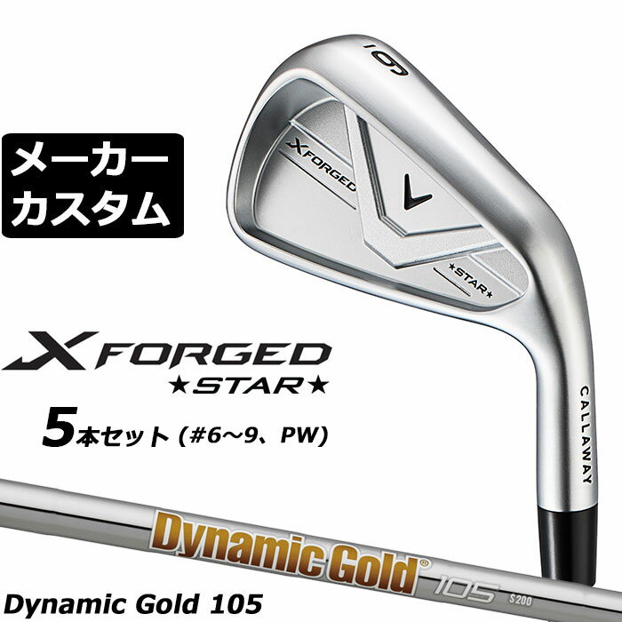 メーカーカスタムクラブ キャロウェイ X FORGED STAR 2026 アイアン 5本セット( 6-PW) 右用 Dynamic Gold 105 スチールシャフト 日本正規品 Callaway エックス フォージド スター 軟鉄鍛造