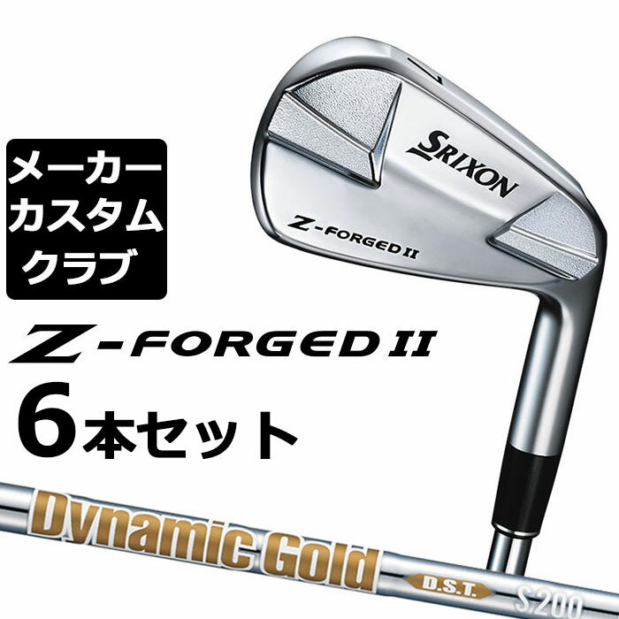 【メーカーカスタム】ダンロップ SRIXON Z-FORGED II アイアン 6本セット(#5-PW) Dynamic Gold DST New Design スチールシャフト [スリクソン Z FORGED2 ゼットフォージド2]