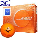 MIZUNO(ミズノ) 2020 D201 ゴルフボール オレンジ (12球) 5NJBD22040