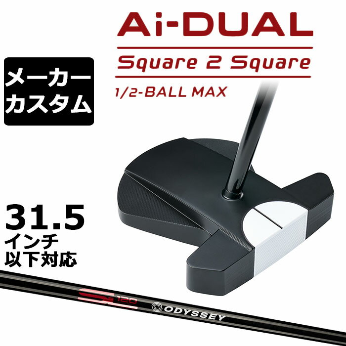 Rakuten - メーカーカスタムクラブ オデッセイ Ai-DUAL Square 2 Square スクエア 2 スクエア パター ハーフボールマックス 右用 STROKE LAB 120 BLACK スチールシャフト 日本正規品 2026 1/2-BALL MAX [31.5インチ以下対応]