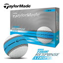 【即納可能】テーラーメイド 2025 ツアーレスポンス ストライプ ネオンブルー ゴルフ ボール 1ダース(12球) TOUR RESPONSE STRIPE TaylorMade