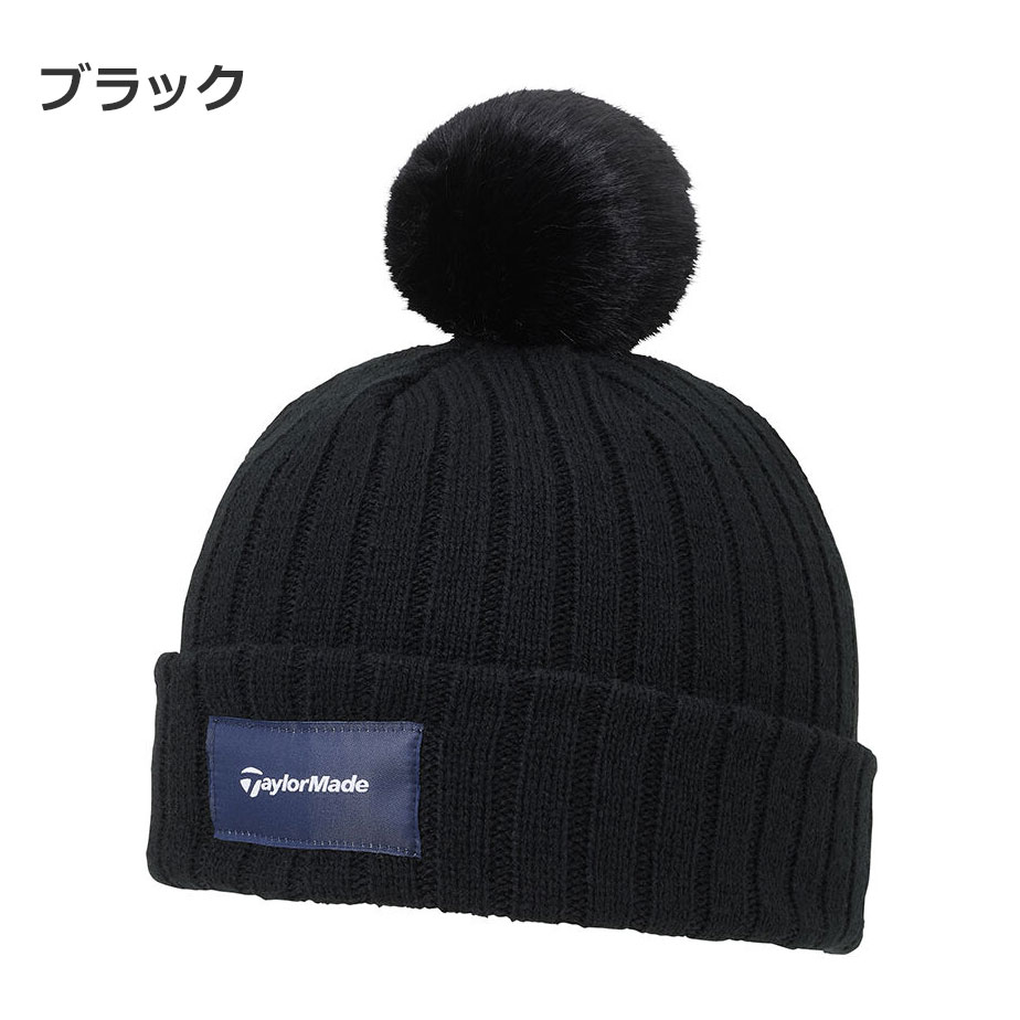【即納可能】テーラーメイド W ポンポンニットキャップ UN944 レディース ニット帽 冬 ゴルフ 2025年モデル TaylorMade
