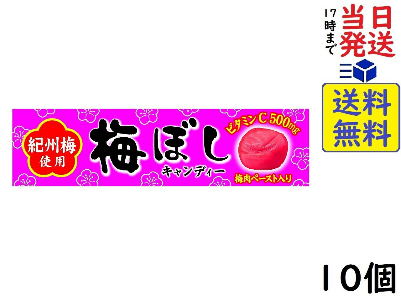ライオン菓子 梅ぼしキャンディースティック 10粒 ×10個賞味期限2024/09