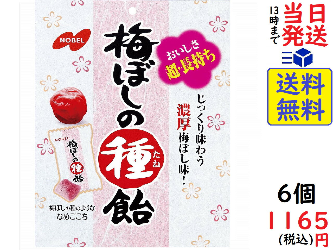 ノーベル 梅ぼしの種飴 30g ×6個　賞味期限2023/09