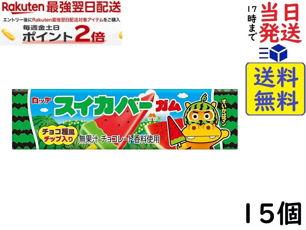 ロッテ スイカバーガム 9枚 ×15個