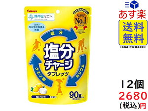 カバヤ食品 塩分チャージタブレッツ 塩レモン 90g ×12袋　賞味期限2022/11