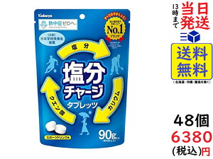 カバヤ食品 塩分チャージタブレッツ 90g ×48袋賞味期限2022/12以降