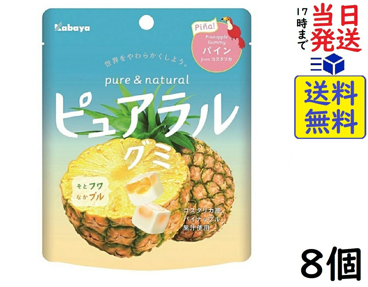 カバヤ ピュアラルグミ パイン 58g ×8個賞味期限2024/02のサムネイル