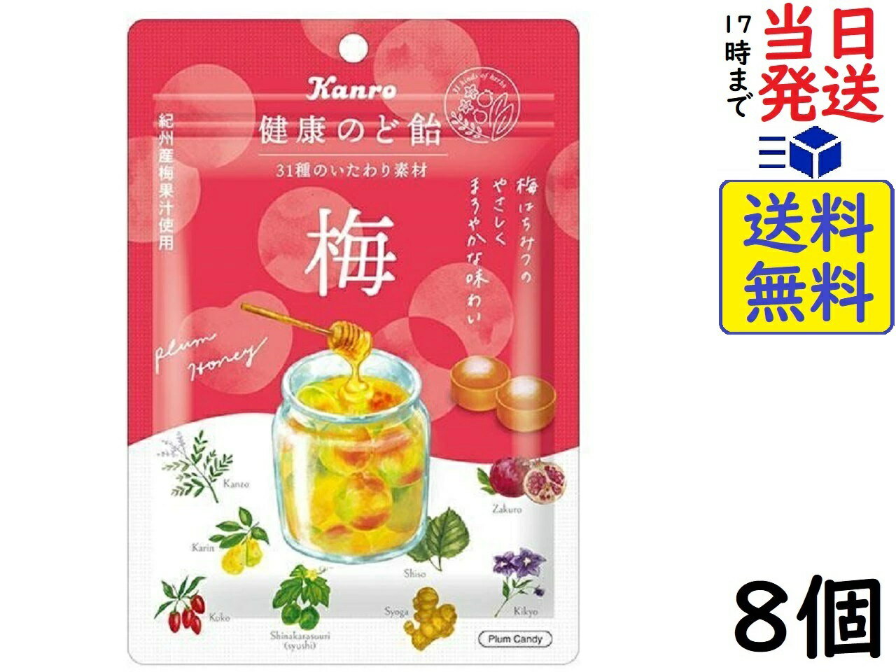 カンロ 健康のど飴 梅 90g ×8個賞味
